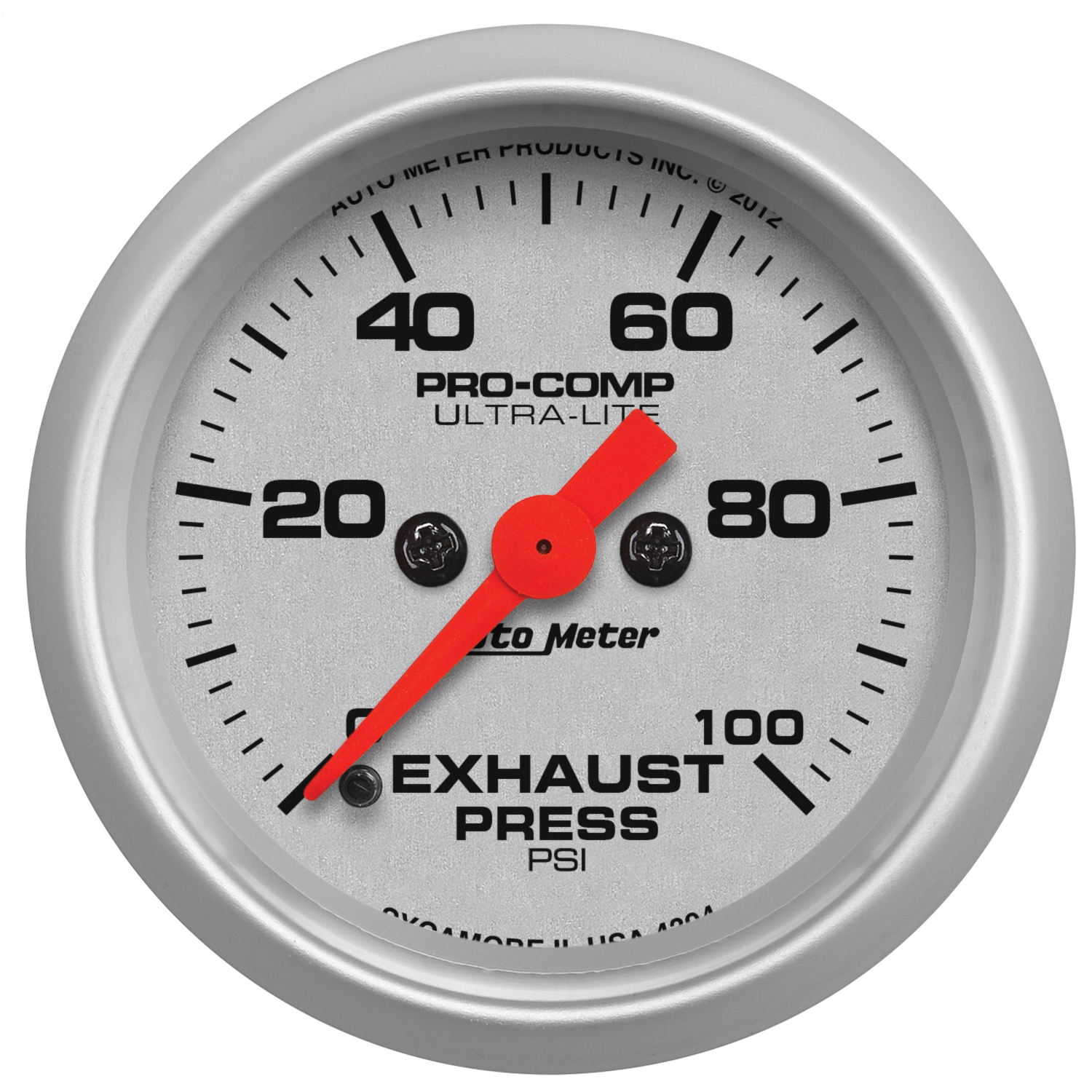 AutoMeter 2-1/16 In. EXHAUST PRESSURE, 0-100 PSI, ULTRA-LITE